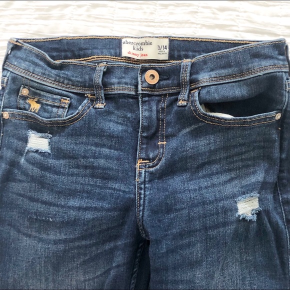 KIDS ABERCROMBIE & Fitch SKINNY JEANS SIZE 13-14 - Picture 7 of 8